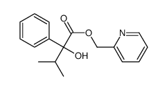 pyridin-2-ylmethyl 2-hydroxy-3-methyl-2-phenylbutanoate结构式