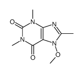 7-methoxy-1,3,8-trimethylpurine-2,6-dione Structure