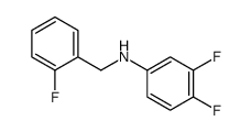 3,4-Difluoro-N-(2-fluorobenzyl)aniline结构式