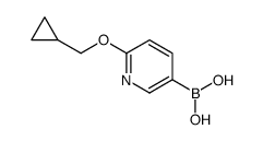 (6-(环丙基甲氧基)吡啶-3-基)硼酸结构式