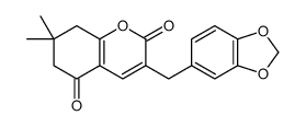 3-(1,3-benzodioxol-5-ylmethyl)-7,7-dimethyl-6,8-dihydrochromene-2,5-dione Structure
