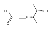 (4R*,5R*)-4-methyl-5-hydroxy-2-hexynoic acid结构式
