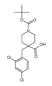 4-(2,4-dichlorobenzyl)piperidine-1,4-dicarboxylic acid mono-tert-butyl ester Structure