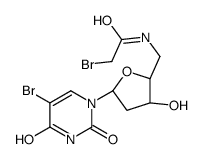 2-bromo-N-[[(2R,3S,5R)-5-(5-bromo-2,4-dioxopyrimidin-1-yl)-3-hydroxyoxolan-2-yl]methyl]acetamide结构式