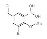 3-Bromo-5-formyl-2-methoxyphenylboronic acid structure