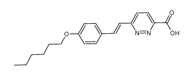 6-[2-(4-hexyloxyphenyl)vinyl]pyridazine-3-carboxylic acid Structure