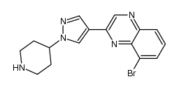 8-bromo-2-(1-piperidin-4-yl-1H-pyrazol-4-yl)-quinoxaline Structure
