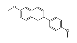 6-methoxy-2-(4-methoxy-phenyl)-1,2-dihydro-naphthalene结构式