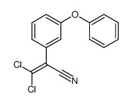 3,3-dichloro-2-(3-phenoxyphenyl)prop-2-enenitrile结构式