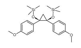 cis-1,2-bis(trimethylsiloxy)-1,2-bis(4-anisyl)cyclopropane结构式