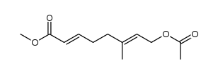 (2E,6E)-methyl-8-acetoxy-6-methylocta-2,6-dienoate Structure