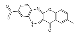 2-methyl-9-nitro-11H-chromeno[3,2-c][1,5]benzodiazepin-13-one结构式