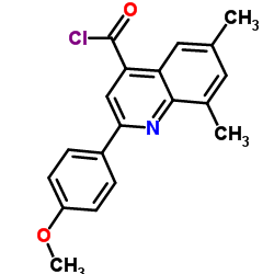 2-(4-Methoxyphenyl)-6,8-dimethyl-4-quinolinecarbonyl chloride结构式