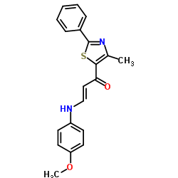 (E)-3-(4-METHOXYANILINO)-1-(4-METHYL-2-PHENYL-1,3-THIAZOL-5-YL)-2-PROPEN-1-ONE结构式