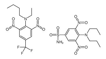 N-butyl-N-ethyl-2,6-dinitro-4-(trifluoromethyl)aniline,4-(dipropylamino)-3,5-dinitrobenzenesulfonamide Structure