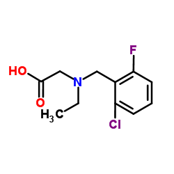 N-(2-Chloro-6-fluorobenzyl)-N-ethylglycine结构式