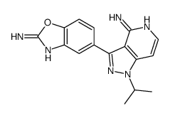 5-(4-amino-1-propan-2-ylpyrazolo[4,3-c]pyridin-3-yl)-1,3-benzoxazol-2-amine结构式