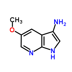 5-Methoxy-1H-pyrrolo[2,3-b]pyridin-3-amine结构式