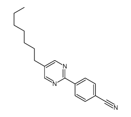 4-(5-heptylpyrimidin-2-yl)benzonitrile Structure