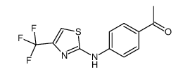 1-[4-[[4-(trifluoromethyl)-1,3-thiazol-2-yl]amino]phenyl]ethanone结构式