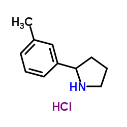 2-(3-Methylphenyl)pyrrolidine hydrochloride (1:1)结构式