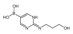 [2-(3-hydroxypropylamino)pyrimidin-5-yl]boronic acid结构式