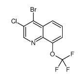 4-Bromo-3-chloro-8-trifluoromethoxyquinoline结构式
