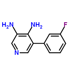5-(3-fluorophenyl)pyridine-3,4-diamine结构式