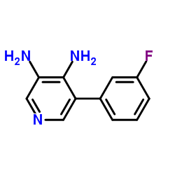 5-(3-fluorophenyl)pyridine-3,4-diamine structure