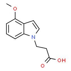 3-(4-Methoxy-1H-indol-1-yl)propanoic acid结构式