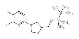 tert-butyl-[[1-(6-fluoro-5-iodopyridin-2-yl)pyrrolidin-3-yl]methoxy]-dimethylsilane图片