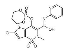 6-chloro-2-methyl-1,1-dioxo-4-[(2-oxo-1,3,2λ5-dioxaphosphinan-2-yl)oxy]-N-pyridin-2-ylthieno[2,3-e]thiazine-3-carboxamide结构式