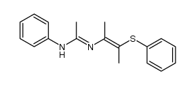 N-phenyl-N'-[3-(phenylthio)but-2-en-2-yl]acetamidine结构式