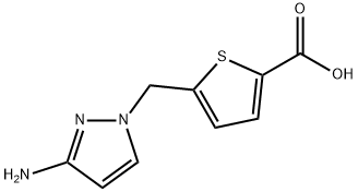 5-[(3-amino-1H-pyrazol-1-yl)methyl]thiophene-2-carboxylic acid结构式