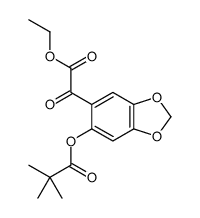 6-(2,2-Dimethyl-1-oxopropoxy)-alpha-oxo-1,3-benzodioxole-5-acetic acid ethyl ester Structure