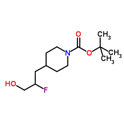 tert-butyl 4-(2-fluoro-3-hydroxypropyl)piperidine-1-carboxylate structure