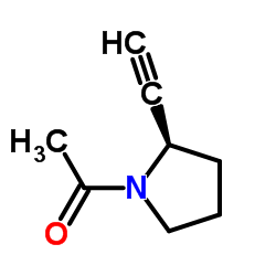 Pyrrolidine, 1-acetyl-2-ethynyl-, (R)- (9CI) structure