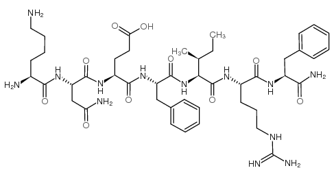 LYS-ASN-GLU-PHE-ILE-ARG-PHE-NH2结构式