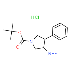 叔丁基3-氨基-4-苯基吡咯烷-1-羧酸酯盐酸盐结构式