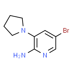 5-溴-3-(吡咯烷-1-基)吡啶-2-胺结构式