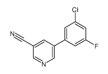 5-(3-chloro-5-fluorophenyl)pyridine-3-carbonitrile结构式