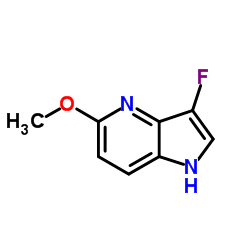 3-Fluoro-5-methoxy-1H-pyrrolo[3,2-b]pyridine结构式