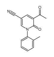 5-acetyl-6-oxo-1-(o-tolyl)-1,6-dihydropyridine-3-carbonitrile Structure