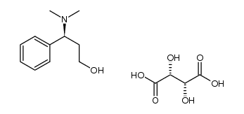 (+)-3-N,N-dimethylamino-3-phenylpropanol L-tartaric acid salt Structure