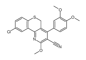 9-chloro-4-(3,4-dimethoxyphenyl)-2-methoxy-5H-thiochromeno[4,3-b]pyridine-3-carbonitrile Structure