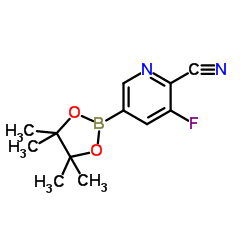 3-Fluoro-5-(4,4,5,5-tetramethyl-1,3,2-dioxaborolan-2-yl)picolinonitrile picture