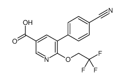 5-(4-cyanophenyl)-6-(2,2,2-trifluoroethoxy)pyridine-3-carboxylic acid结构式