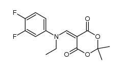 N-(3,4-Difluorphenyl)-N-ethyl-aminomethylen-meldrumsaeure结构式