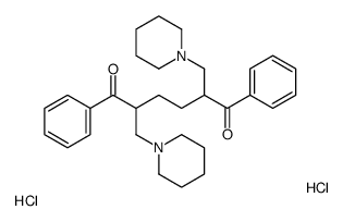 1,6-diphenyl-2,5-bis(piperidin-1-ylmethyl)hexane-1,6-dione,dihydrochloride结构式