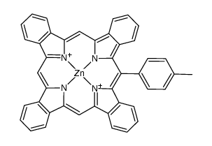 meso-mono-p-tolyltetrabenzoporphinato zinc Structure